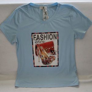 Fashion Diva ~ Womens or Gils Top ~ Sz Small ~ NWT